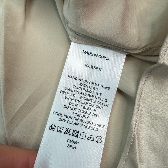 Quince 100% Washable Silk Mini Skirt Champagne Size XS Luxury Old Money NWT - Picture 11 of 13